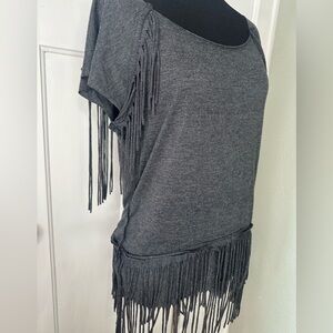 Fringe Raw Hem Double D Ranch Women's Top